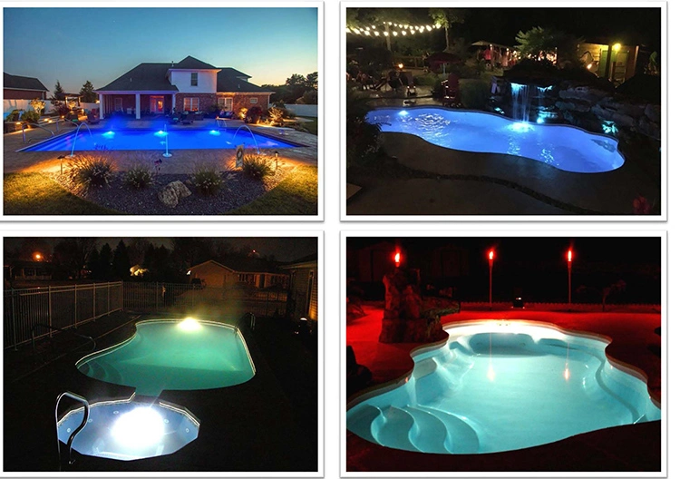 12V AC DC Fiberglass 1-1/2" 1.5 Inch Underwater LED Swimming Pool Lights for Vinyl Fiberglass Pools