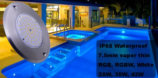 Luces de piscina LED de 12V 42W para piscina enterrada que cambia de color luz de piscina de montaje en pared