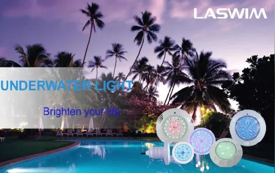 Luz LED subacuática Luz plana sin nicho directamente para montar en la pared de la piscina con placa de soporte, instalación muy simple y conveniente